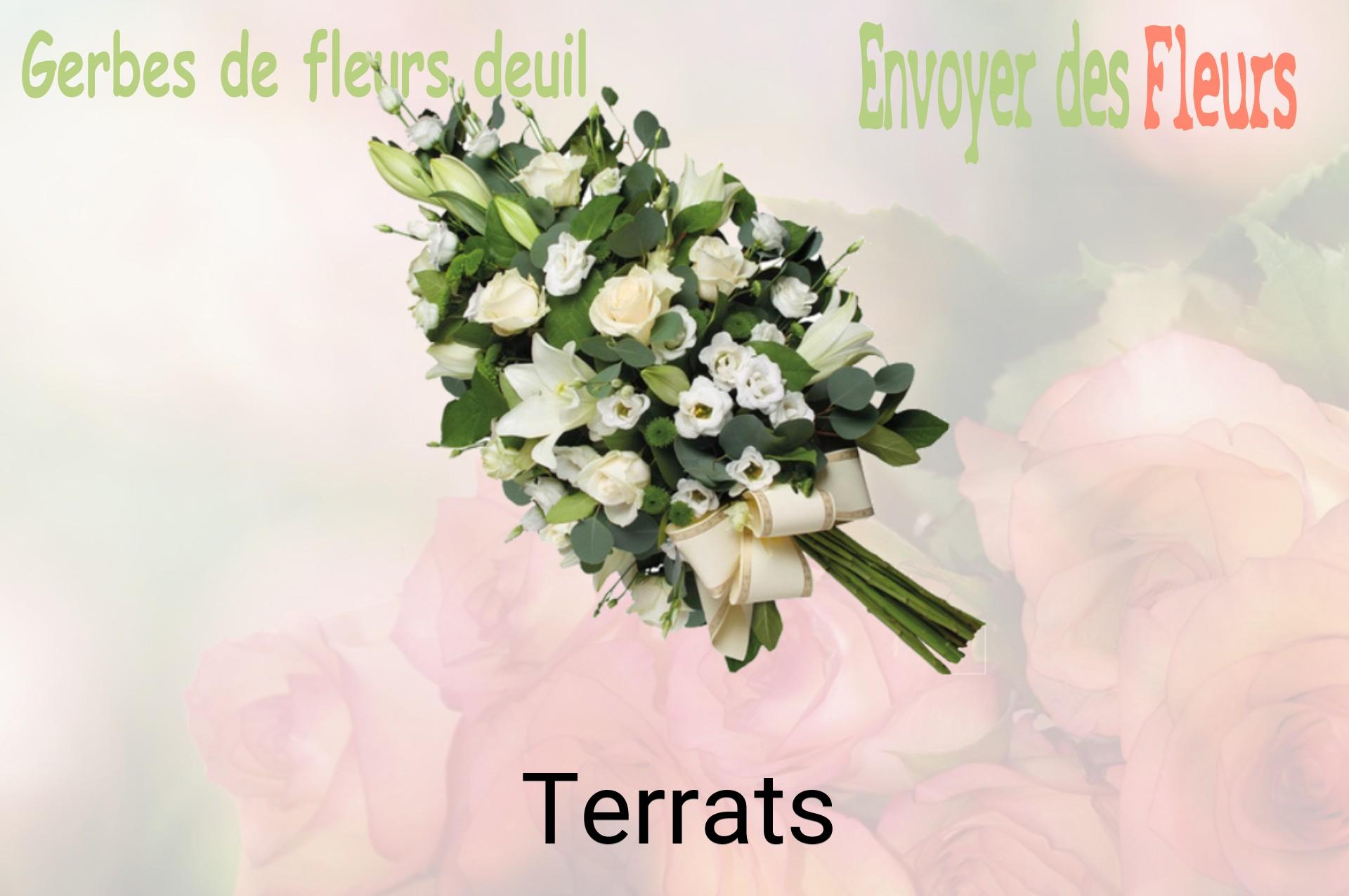 Gerbe de fleurs de deuil livrée à Terrats
